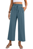 Cotton Linen High Waist Wide Leg Pants