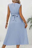 Solid Color Sleeveless Strapless Dress