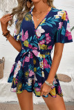 Lotus Sleeve Printed Loose Dress