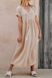 Solid Color Elegant Loose Fitting Dress