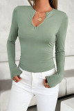 V-Neck Slim Fit Long Sleeved Top