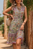 Bohemian V-Neck Sleeveless Dress