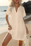 V-Neck Shirt Short Sleeve Beach Dress