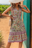 Bohemian V-Neck Sleeveless Dress