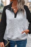 Casual Long Sleeved V-Neck Sweatshirt