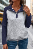 Casual Long Sleeved V-Neck Sweatshirt