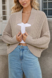 V-Neck Bat Sleeve Cardigan Sweater