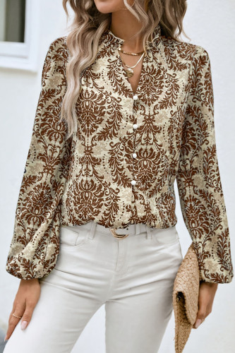 Printed Shirt Casual Long Sleeved Top