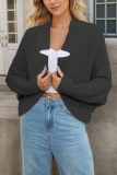 V-Neck Bat Sleeve Cardigan Sweater