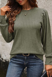 Spring Autumn Bubble Long Sleeve Top