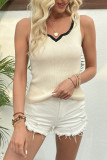 V-Neck Knitted Camisole Sleeveless Top