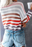 Striped Round Neck Long Sleeved Sweater