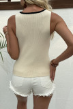 V-Neck Knitted Camisole Sleeveless Top