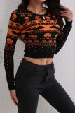 Halloween Long Sleeved Knitted Sweater