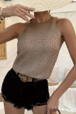 Halter Strap Sleeveless Knitted Vest