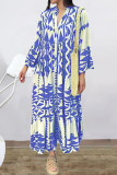 Bohemian Printed Shirt Long Sleeved Dress