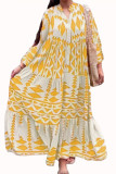 Bohemian Printed Shirt Long Sleeved Dress