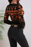 Halloween Long Sleeved Knitted Sweater