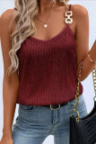 Sleeveless Top Sequined Camisole Vest