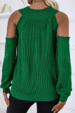 Round Neck Loose Long Sleeved Sweater