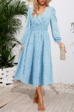 V-Neck Sequined Banquet Long Sleeve Dress