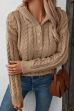 Solid Color Knitting Fried Dough Twists Sweater