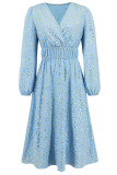 V-Neck Sequined Banquet Long Sleeve Dress