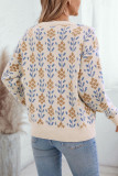 Round Neck Loose Flower Knitted Sweater
