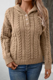 Solid Color Knitting Fried Dough Twists Sweater