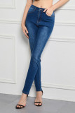 High Waisted High Stretch Denim Pants