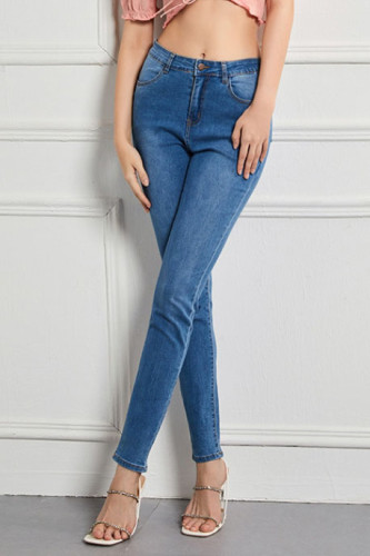 High Waisted High Stretch Denim Pants