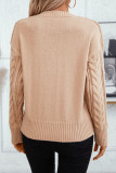 V-Neck Loose Solid Color Knitted Sweater