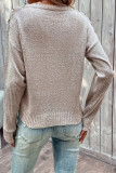 Autumn Winter New Round Neck Solid Solor Sweater