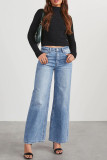 High Elasticity Wide Leg Denim Pants