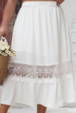 High Waisted Hollow Out Loose Skirt