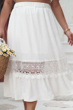 High Waisted Hollow Out Loose Skirt