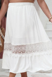 High Waisted Hollow Out Loose Skirt
