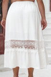 High Waisted Hollow Out Loose Skirt