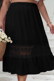 High Waisted Hollow Out Loose Skirt
