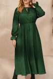 Large Size Polka Dot Loose Long Sleeved Dress