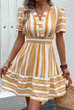 V-Neck Bohemian Long Sleeve Dress