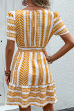 V-Neck Bohemian Long Sleeve Dress