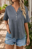 Casual V-Neck Short Sleeve Top