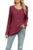 Round Neck Long Sleeved Loose T-Shirt