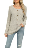 Round Neck Long Sleeved Loose T-Shirt
