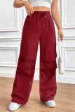 Versatile Solid Color Straight Leg Pants