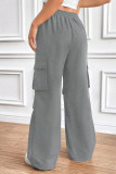 Versatile Solid Color Straight Leg Pants