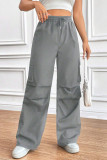 Versatile Solid Color Straight Leg Pants