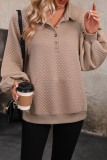 Lapel Long Sleeved Pullover Hoodie