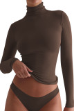 Slim Fit Long Sleeved High Neck Base Shirt
